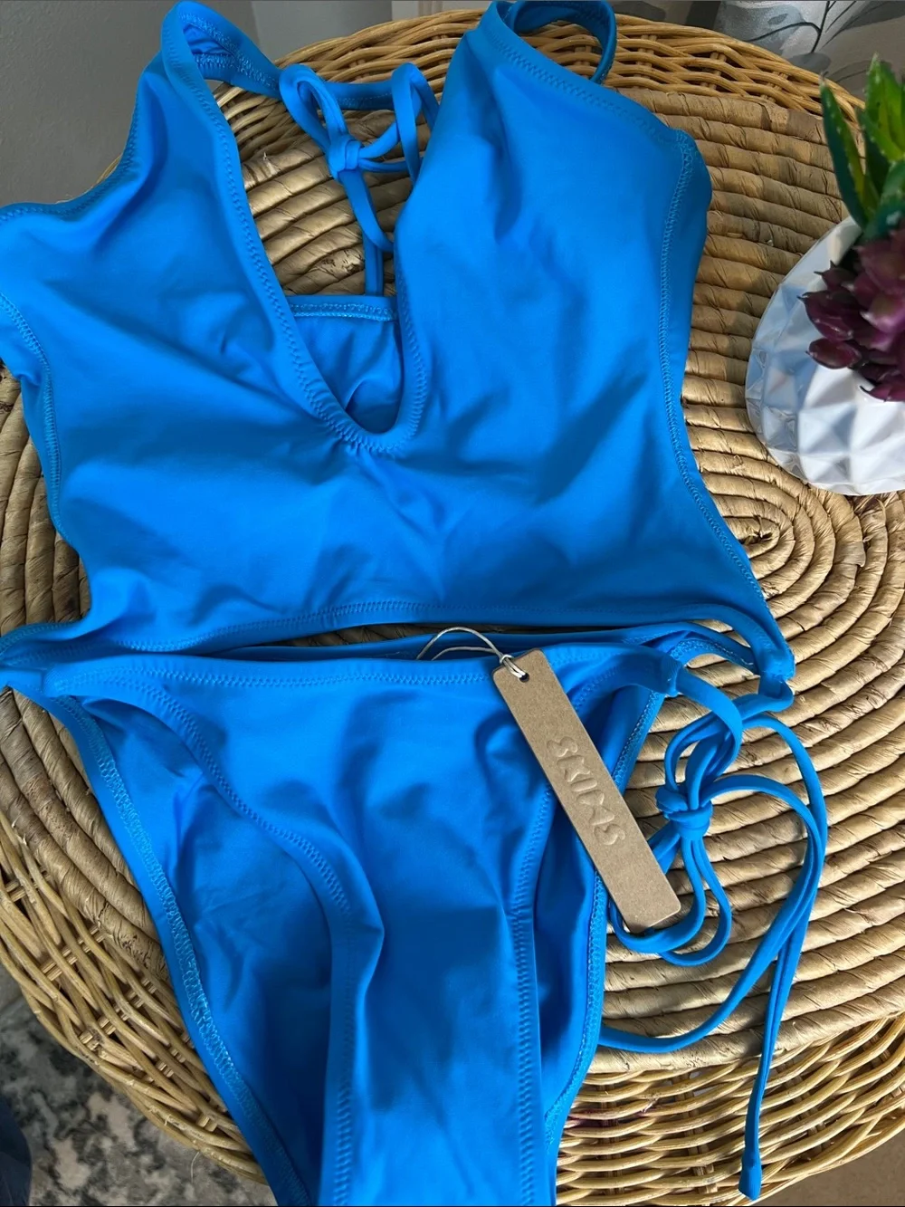 SKIMS Cerulean Blue One-Piece Swim